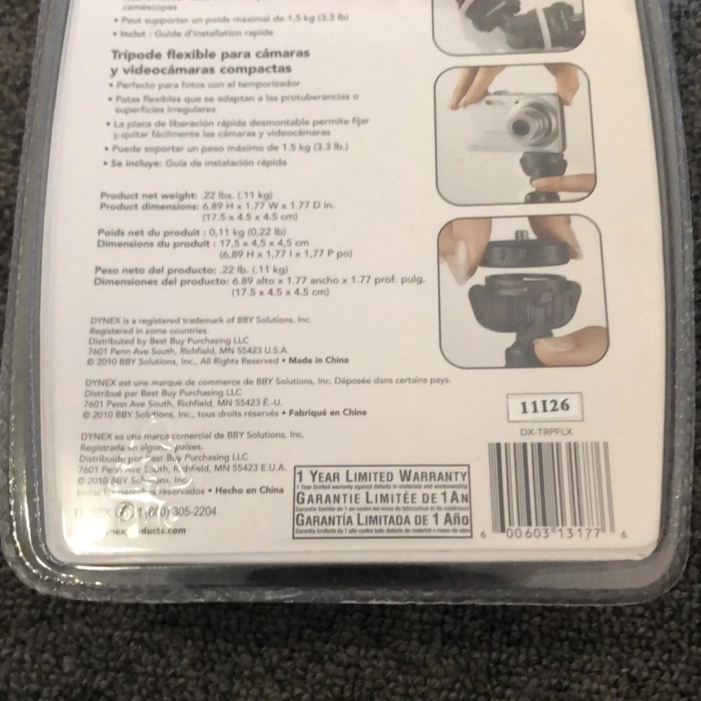 Desktop Moldable Tripod flexible for compact cameras and camcorders